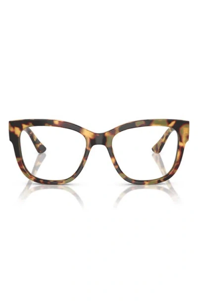 Vogue 51mm Square Optical Glasses In Yellow Tortoise