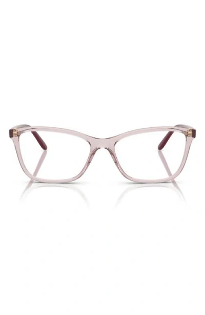 Vogue 52mm Butterfly Optical Glasses In Trans Pink