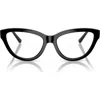 Vogue 52mm Cat Eye Optical Glasses In Black