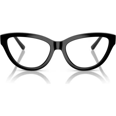 Vogue 52mm Cat Eye Optical Glasses In Black