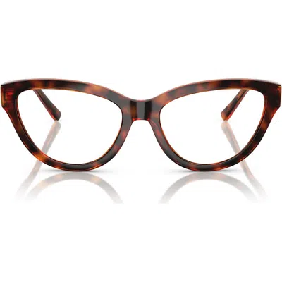 Vogue 52mm Cat Eye Optical Glasses In Dark Havana