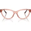 Vogue 52mm Cat Eye Optical Glasses In Pink