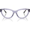 Vogue 52mm Cat Eye Optical Glasses In Purple