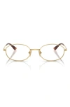 Vogue 52mm Oval Optical Glasses In Gold