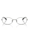 Vogue 52mm Oval Optical Glasses In Gunmetal
