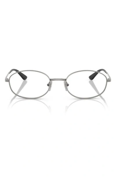Vogue 52mm Oval Optical Glasses In Gunmetal