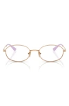 Vogue 52mm Oval Optical Glasses In Rose Gold