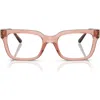 Vogue 52mm Pillow Optical Glasses In Pink