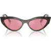 Vogue Kids'  52mm Polarized Cat Eye Sunglasses In Pink