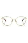 Vogue 52mm Round Optical Glasses In Gold