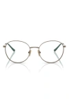 Vogue 52mm Round Optical Glasses In Lite Brown
