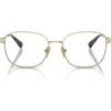 Vogue 52mm Square Optical Glasses In Gold