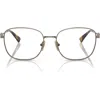 Vogue 52mm Square Optical Glasses In Lite Brown