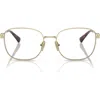 Vogue 52mm Square Optical Glasses In Pale Gold/tort