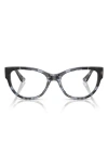 Vogue 53mm Cat Eye Optical Glasses In Blue Tort