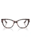 Vogue 53mm Cat Eye Optical Glasses In Pink Tortoise