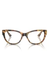 Vogue 53mm Cat Eye Optical Glasses In Yellow Tortoise