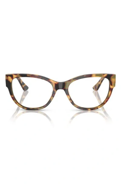 Vogue 53mm Cat Eye Optical Glasses In Yellow Tortoise