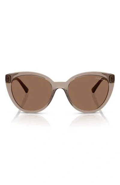 Vogue 53mm Cat Eye Sunglasses In Transparent Brown