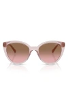 Vogue 53mm Cat Eye Sunglasses In Transparent Pink