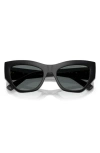 Vogue 53mm Irregular Sunglasses In Black