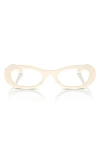Vogue 53mm Oval Optical Glasses In Ivory
