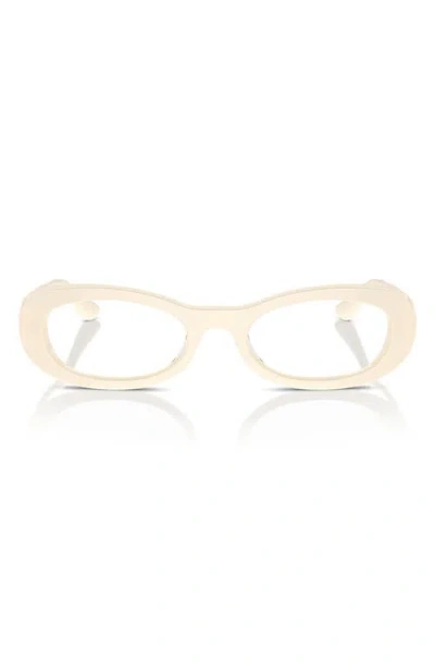 Vogue 53mm Oval Optical Glasses In Ivory