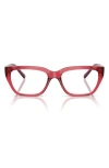 Vogue 53mm Pillow Optical Glasses In Red