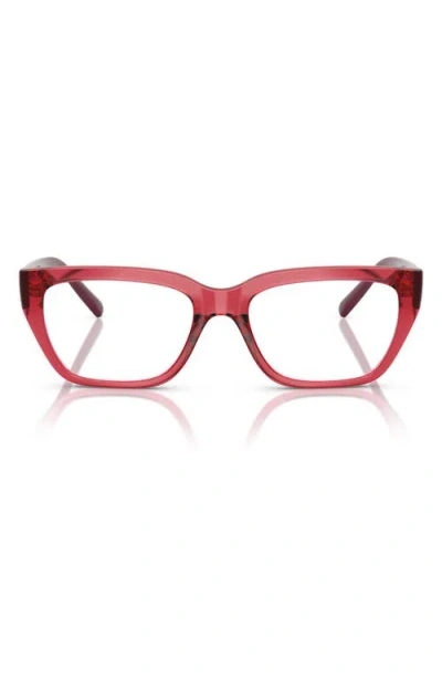 Vogue 53mm Pillow Optical Glasses In Red