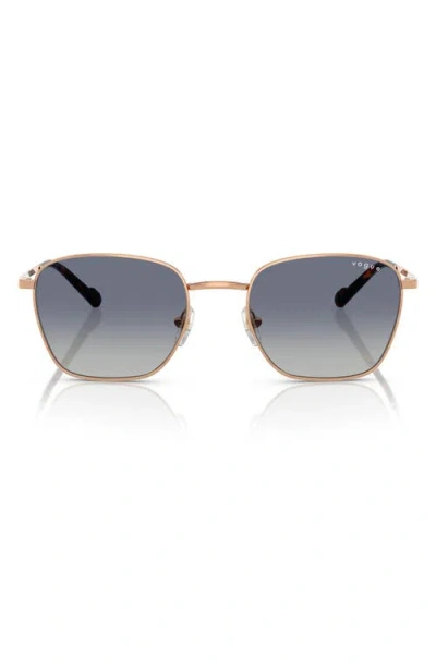 Vogue 53mm Pillow Sunglasses In Rose Gold