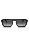 Vogue 53mm Polarized Irregular Sunglasses In Black