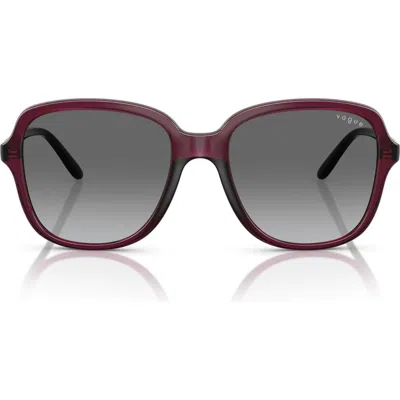Vogue 53mm Polarized Square Sunglasses In Burgundy