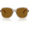 Vogue 53mm Polarized Square Sunglasses In Caramel Polarized