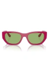 Vogue 53mm Rectangular Sunglasses In Fuchsia/light Green