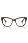 Vogue 53mm Square Optical Glasses In Dk Havana
