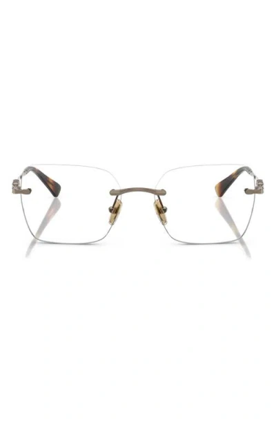 Vogue 53mm Square Optical Glasses In Lite Brown