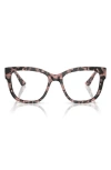 Vogue 53mm Square Optical Glasses In Pink Tortoise
