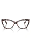 Vogue 54mm Cat Eye Optical Glasses In Pink Tortoise