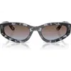 Vogue 54mm Cat Eye Sunglasses In Blue Tort