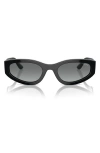 Vogue 54mm Gradient Irregular Sunglasses In Black
