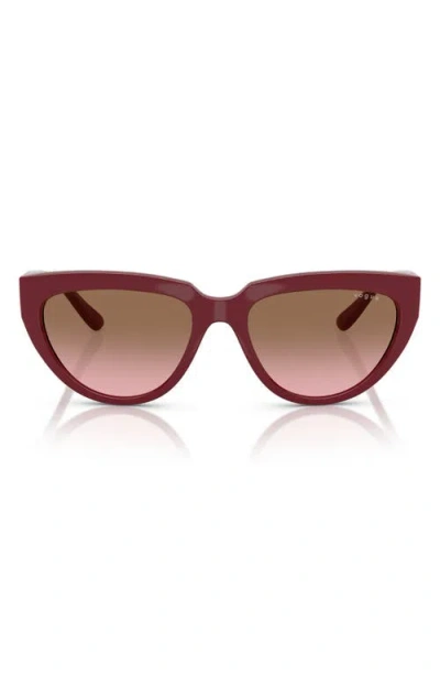 Vogue 54mm Irregular Sunglasses In Bordeaux