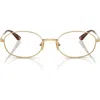 Vogue 54mm Oval Optical Glasses In Gold