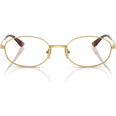Vogue 54mm Oval Optical Glasses In Gold