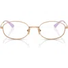 Vogue 54mm Oval Optical Glasses In Rose Gold