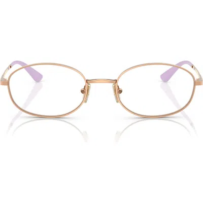 Vogue 54mm Oval Optical Glasses In Rose Gold