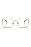 Vogue 54mm Square Optical Glasses In Gold