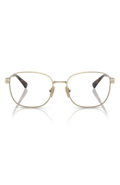 Vogue 54mm Square Optical Glasses In Pale Gold/tort