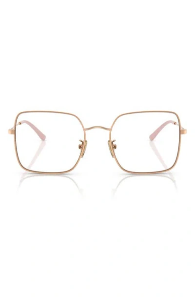 Vogue 54mm Square Optical Glasses In Rose Gold