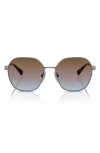 Vogue 55mm Gradient Irregular Sunglasses In Gunmetal