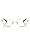 Vogue 55mm Irregular Optical Glasses In Pale Gold